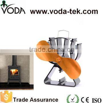 2 blade eco wood burning fireplace fan for gas /wood stove fan