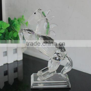 China crystal glass horse figurines statue on sale