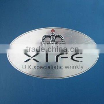 OEM OVAL metal labels made in china