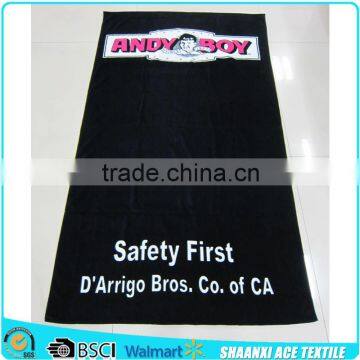 100% Cotton Black and White Printed Promotional Beach Towel photo-4