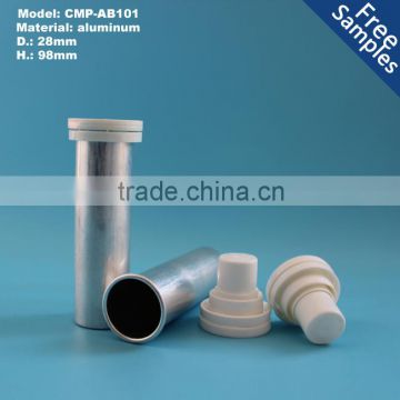 28mm Aluminum effervescent tablets tube bottle with desiccant tamper-evident lid