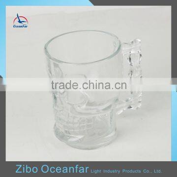 High Quality Clear Mason Jars 16oz Water Glass Skull Jars