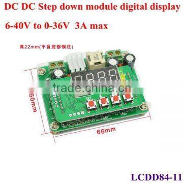 DC DC Power Adjustable 6-40V to 0-36V Buck Converter Step Down Module PCBA board 36v 19v 18v 17v 12v to 12v 9v 5v 3A led driver