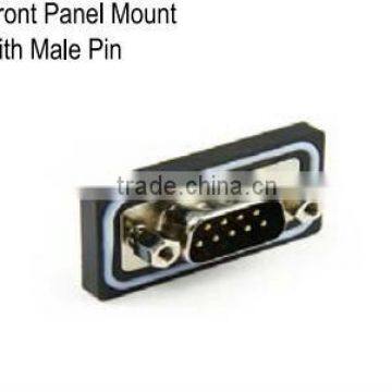 D-sub 9pins panel mount waterproof connector