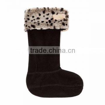 LOVEGOOD FASHION 2016 Rain Boots Polar Fleece Welly Socks with Fur Cuff China Factory Wholesale