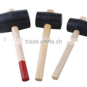 French style black rubber mallet with wooden handle