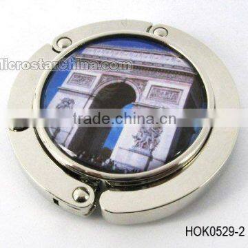 Foldable bag hanger, purse hook