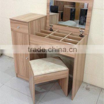 wooden grain melmained MDF board Modern large simple cheap dressing table