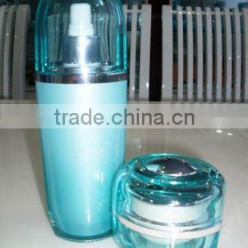 Egg-shaped Acrylic cream Jar & Lotion Bottle