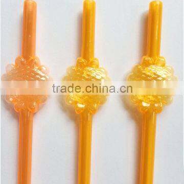 Curly plastic drinking straw for party decoration