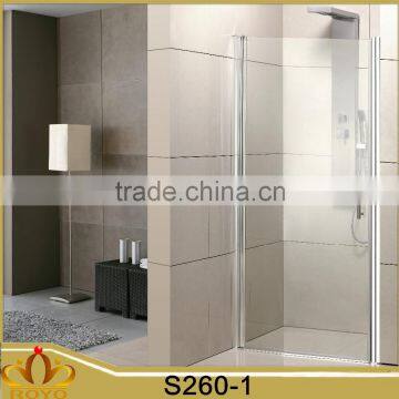 aluminium profile frameless square balcony fiberglass bathroom enclosure with side panel