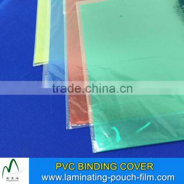 Colourful High Quality A4 A3 100mic 125mic 140mic PVC Binding Cover Factory Price Clear Plastic Book Covers