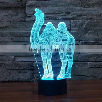 3D Optical Night Light Camel 7 RGB Light Colors 10 LEDs AA Battery or DC 5V Mixed Lot photo-2