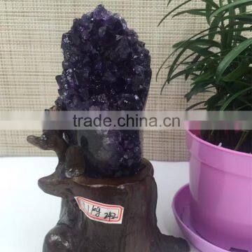 Essential Natural Shape Amethyst Geode Uruguay Crystal Cluster Ornaments