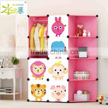2016 bedroom cartoon baby clothes cabinet design