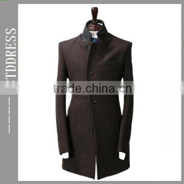 tailor made coat minimalist design dark brown long coats mens winter clothing