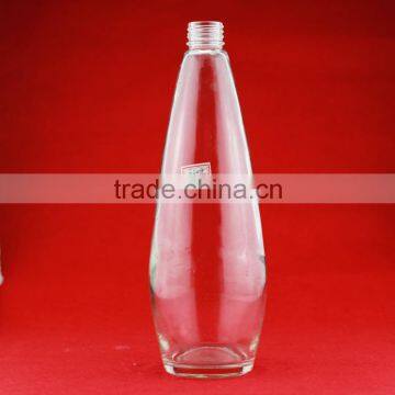 Hot sale 1000ml empty glass liquor bottles super flint bottle packing beverage cylindrical alcohol bottle