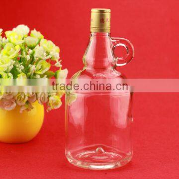 Newest hot handle olive oil bottles gold aluminum cap bottles 500ml carboy milk bottles