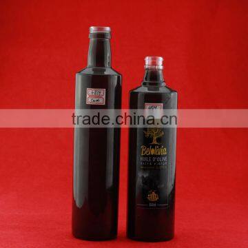 New design liquor bottle black round wine bottle wholesale glass liquor bottle