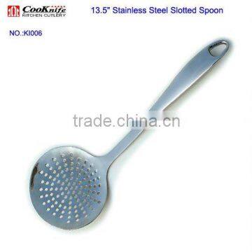 HOT SELL 13.5 Inche Stainless Steel Round Slotted Spoon