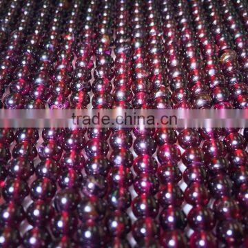 #CHZ Natural Round Loose Gemstone Garnet Beads