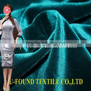 ks 92% polyester 8% spandex knitted velvet fabric for garment