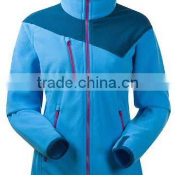 Polyester Winter High Collar Lady Fleece Jacket