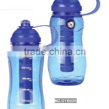 plastic bottle 600ml ice bottle drinking cool bottle