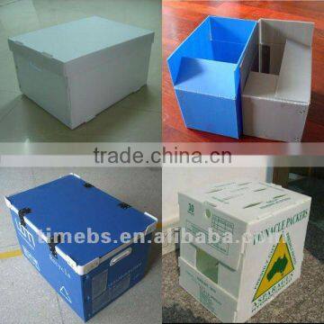 Collapsible plastic coroplast box