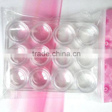 3g 5g Cosmetic Cream Jar 12pcs Sets Travel Kit Cream Jar Nail Bottles, Small Round Bottles