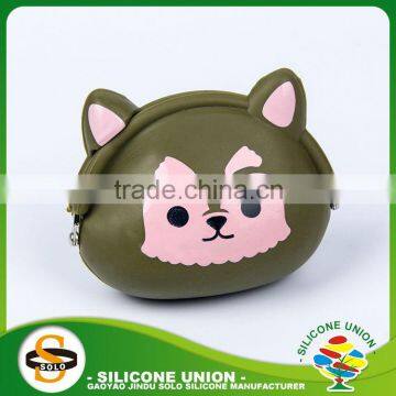 cute anima silicone coin purse durable silicone purse women