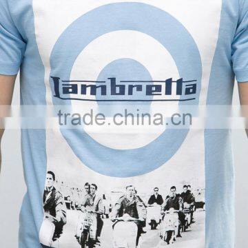 China OEM High Quality Blue 200gsm 3d Printed 100% Polyester Blue Mens t Shirts Manufacturers in China photo-3