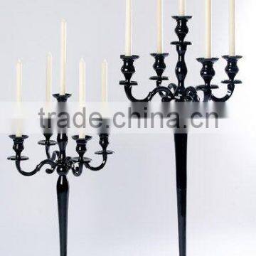 Black Gloss Candelabra for Weddings