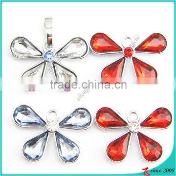 New arrival crystal butterfly pendants for necklace and keychain
