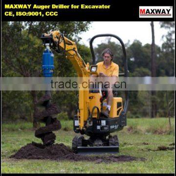 2015 New ~ China Quality Auger drive unit attached on mini excavator , CE / ISO