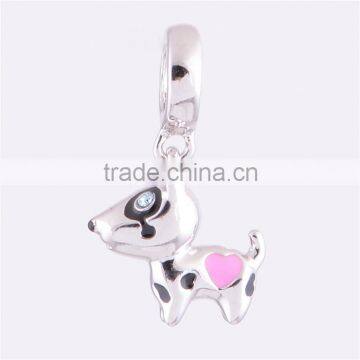 Dog Pendant S925 Sterling Silver Beads Nickel Charms