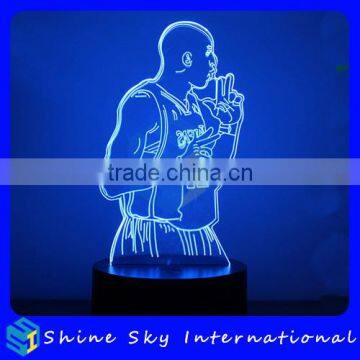 Customizable 7 Colors Light Flashing LED Night Light Creative Acrylic Decoration Night Light For Halloween Christmas photo-4