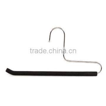The HEAD pant metal hanger with black foam,open hook metal hanger , trouser hanger,made in china