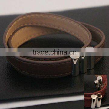 High Quality diy bracelet diy leather cord bracelet,MOQ 2ps per stye