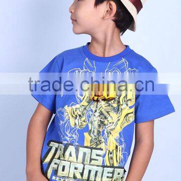 New 2016 Latest Design in Store Led Flashing Lights up Boys Bee t Shirt With 100% Cotton Fabric and Cartoon Logo photo-3