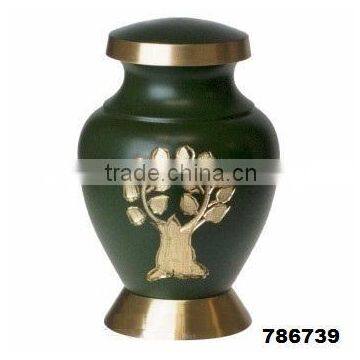 Brass Metal Golden Tree Cremation Funeral Urn Keepsake