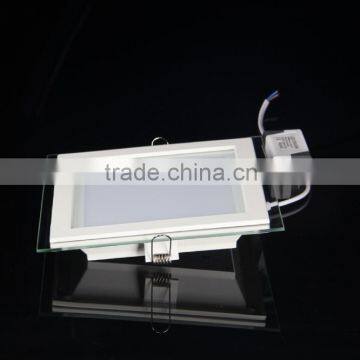 Double color ce led downlight 7w glass housing led round panel light