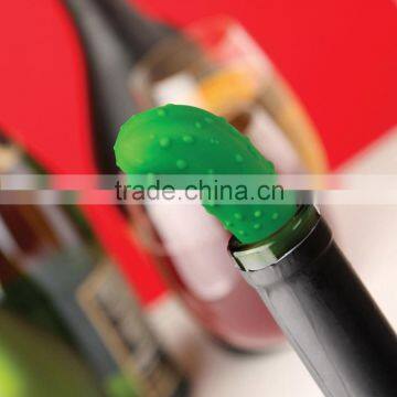 cucumber shape silicone wine bottle stopper