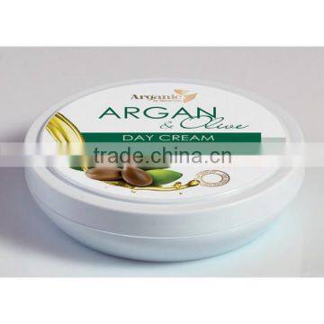 Face Cream Argan and Olive Anti-Aging - 100ml. Paraben Free. Made in EU. Private Label