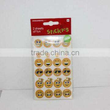 Colorful funny face sticker set