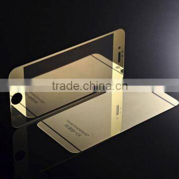Premium full cover cell phone mirror tempered glass screen protector for iphone 6 6S ,phone glass screen protector for 6 Plus