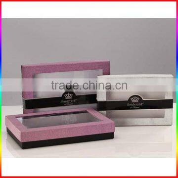 Luxury Color Print Rigid Gift Packaging Paper Box With PVC Window photo-3