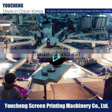 Youcheng screen printing machine for t shirt silk printing machine price