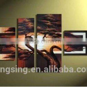 Handmade Multi-Panel Landscape Canvas Art Painting Canvas Wall Art 15416