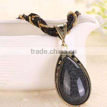 National Wind Women Water Drop Pendant Necklace photo-2